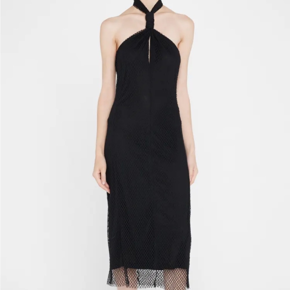 NWT Helmut Lang net black dress